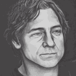 Pencil sketch illustration of a young woman's portrait